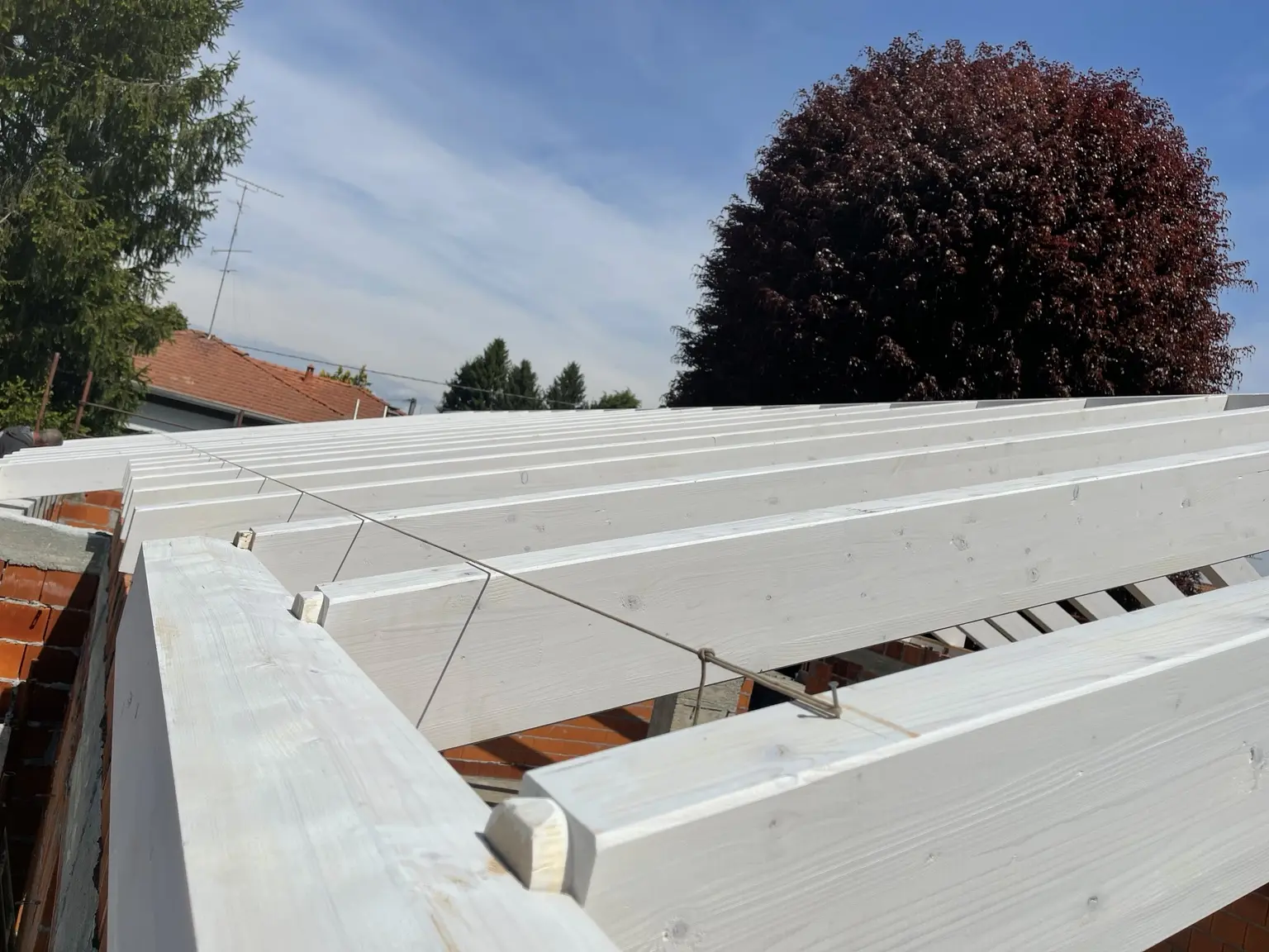 Nuova struttura portante in legno per tetto